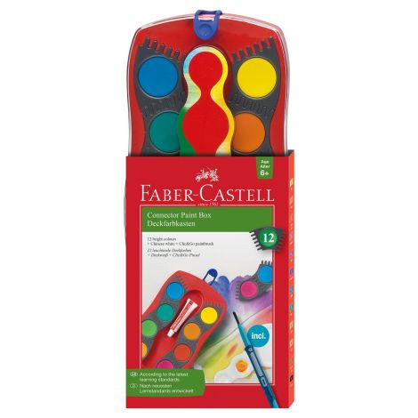 Farby akwarelowe Faber-Castell Connector, 12 kolorów