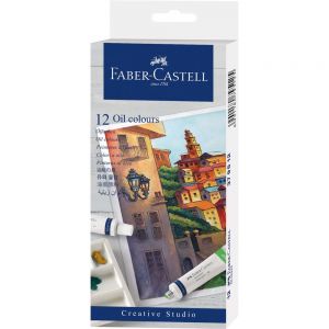 Farby olejne Faber-Castell Creative Studio, 12 kolorów x 9ml