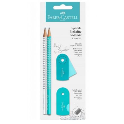 Zestaw szkolny Faber-Castell Sparkle Pearl, Turkusowy