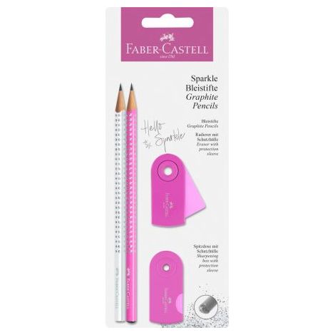 Zestaw szkolny Faber-Castell Sparkle Pearl, Różowy