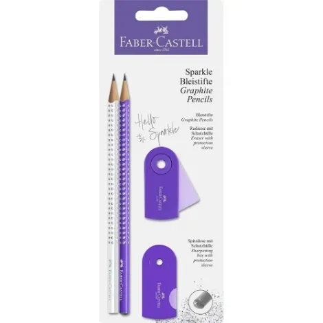 Zestaw szkolny Faber-Castell Sparkle Pearl, Fioletowy