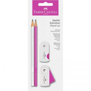 Zestaw szkolny Faber-Castell Sparkle Pearl, Różowy