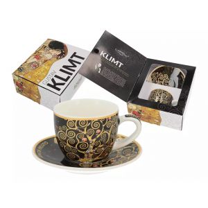 Filiżanka Carmani 80ml espresso ze spodkiem - G. Klimt, Drzewo życia