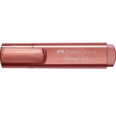 Zakreślacz Faber-Castell 1546 metaliczny, czerwony - 2