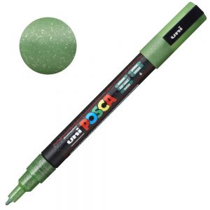 Marker POSCA PC-3ML zielony brokatowy