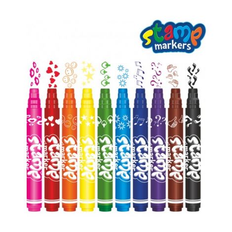 Pisaki dwustronne Colorino ze stempelkami, 10kol - 2