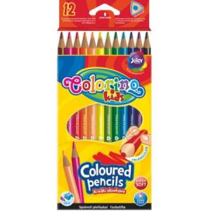 Kredki ołówkowe Colorino trójkątne, 12 kolorów