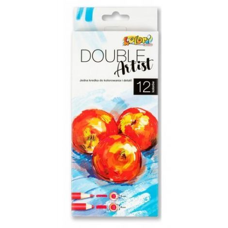Kredki ołówkowe Penmate Kolori Double Artist dwustronne, 12 kolorów