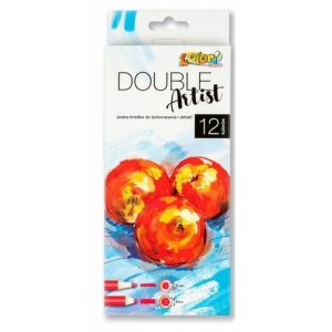 Kredki ołówkowe Penmate Kolori Double Artist dwustronne, 12 kolorów