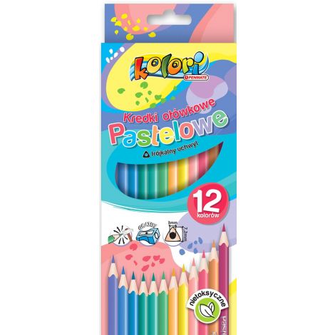 Kredki ołówkowe Penmate Kolori Pastel trójkątne, 12 kolorów - 2