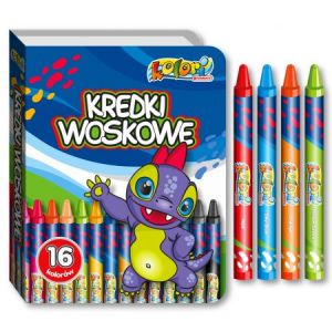 Kredki woskowe Penmate Kolori Dino, 16 kolorów