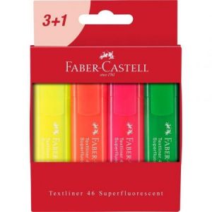 Zakreślacze Faber-Castell 1546, 4 kolory
