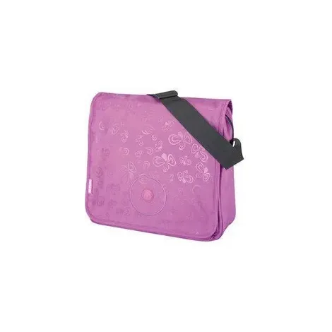 Torba Herlitz na ramię fioletowa w kwiaty
