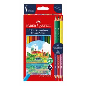 Kredki ołówkowe Faber-Castell Zamek, 15 kolorów