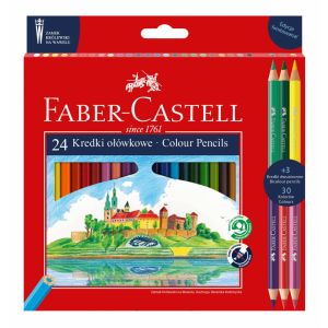 Kredki ołówkowe Faber-Castell Zamek, 27 kolorów