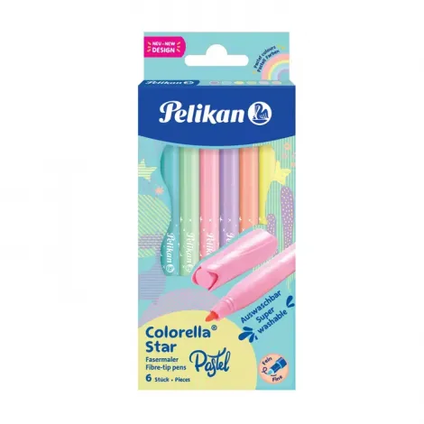 Pisaki Pelikan Colorella Star Pastel, 6kol