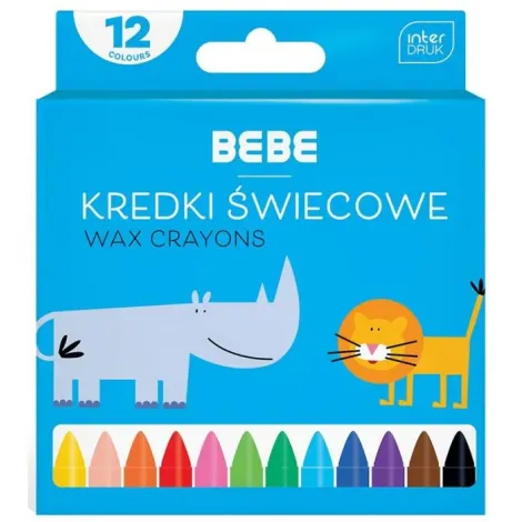 Kredki świecowe Interdruk Bebe, 12 kolorów - 2