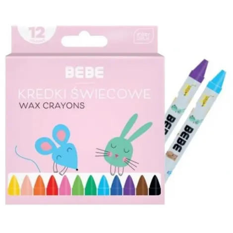 Kredki świecowe Interdruk Bebe, 12 kolorów - 3