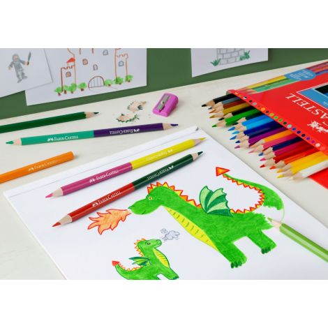 Kredki ołówkowe Faber-Castell Zamek sześciokątne, 27 kolorów - 3