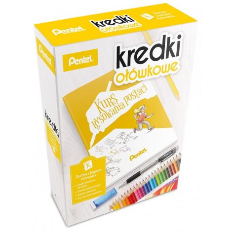 Zestaw kredek Pentel Kurs Rysowania - 2