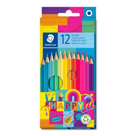 Kredki ołówkowe Staedtler Happy sześciokątne, 12 kolorów - 2