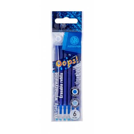 Wkład do długopisu wymazywalnego AstraPen Oops 0.6mm niebieski