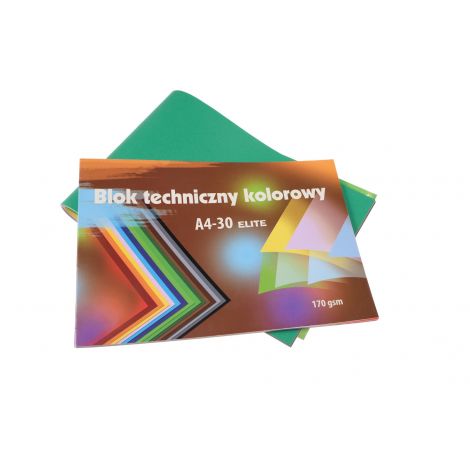 Blok techniczny Elite Kolorowy A4/30/170g