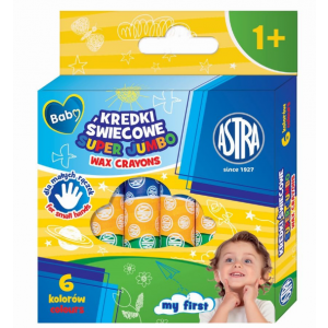 Kredki świecowe Astra Jumbo, 6 kolorów