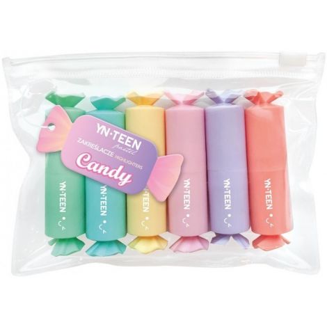 Zakreślacze Interdruk YN-Teen Candy, 6 kolorów