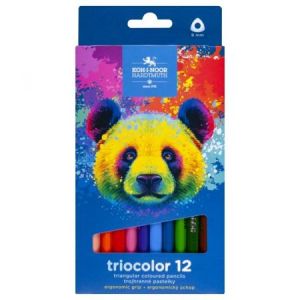Kredki ołówkowe Koh-i-Noor Triocolor Niedźwiedź, 12 kolorów