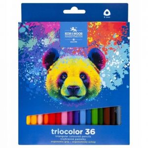 Kredki ołówkowe Koh-i-Noor Triocolor Niedźwiedź, 36 kolorów