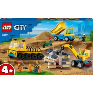 LEGO City 60391 Ciężarówki i dźwig z kulą