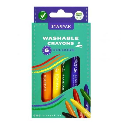 Kredki zmywalne Starpak, 6kol