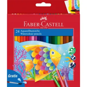 Kredki akwarelowe Faber-Castell Rybka, 24 kolory