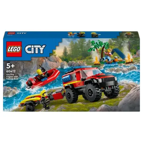 LEGO City 60412 Terenowy wóz strażacki z łodzią