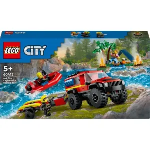 LEGO City 60412 Terenowy wóz strażacki z łodzią