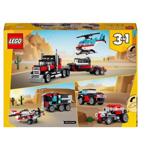LEGO Creator 31146 3w1 Ciężarówka z platformą i helikopter - 5