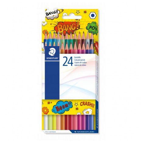Kredki ołówkowe Staedtler Comic sześciokątne, 24 kolorów