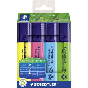 Zakreślacze Staedtler Textsurfer Classic Eco, 4 kolory