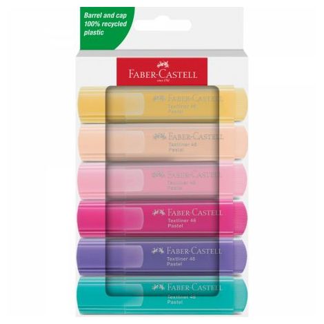 Zakreślacze Faber-Castell 1546 pastelowe, 6 kolorów