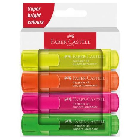 Zakreślacze Faber-Castell 46, 4 kolory