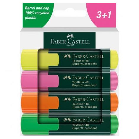Zakreślacze Faber-Castell 48, 4 kolory
