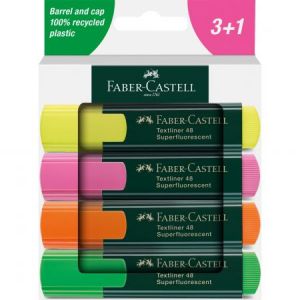 Zakreślacze Faber-Castell 48, 4 kolory