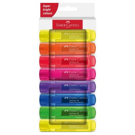 Zakreślacze Faber-Castell 46, 8 kolorów