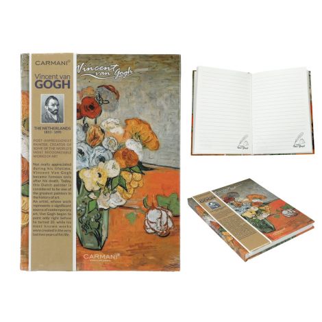 Notes Carmani 13.2x18.3cm/80k linia V. van Gogh - Kwiaty w wazonie