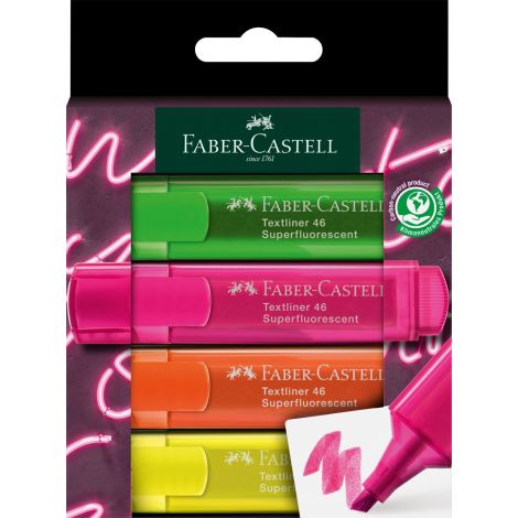 Zakreślacze Faber-Castell 46, 4 kolory