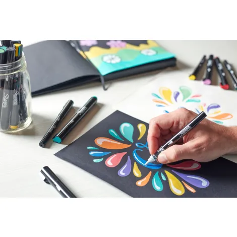 Markery akrylowe Sharpie pędzelkowe, 5kol - 3