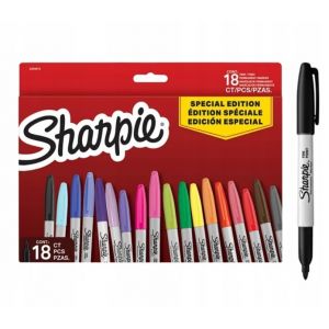 Markery permanentne Sharpie Fine, 18 kolorów