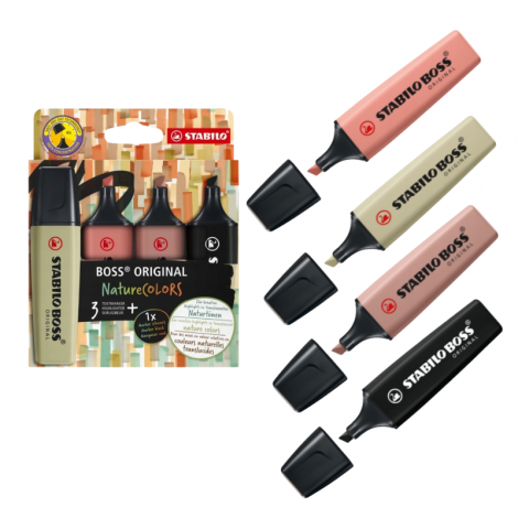 Zestaw Zakreślaczy Stabilo Boss, 4 kolory Nature Colors - 2