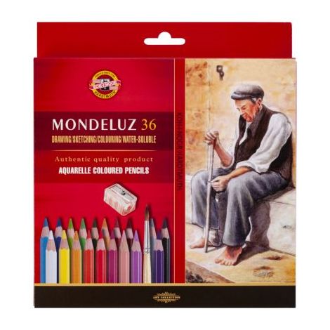 Kredki akwarelowe Koh-i-Noor Mondeluz, 48 kolorów + temperówka